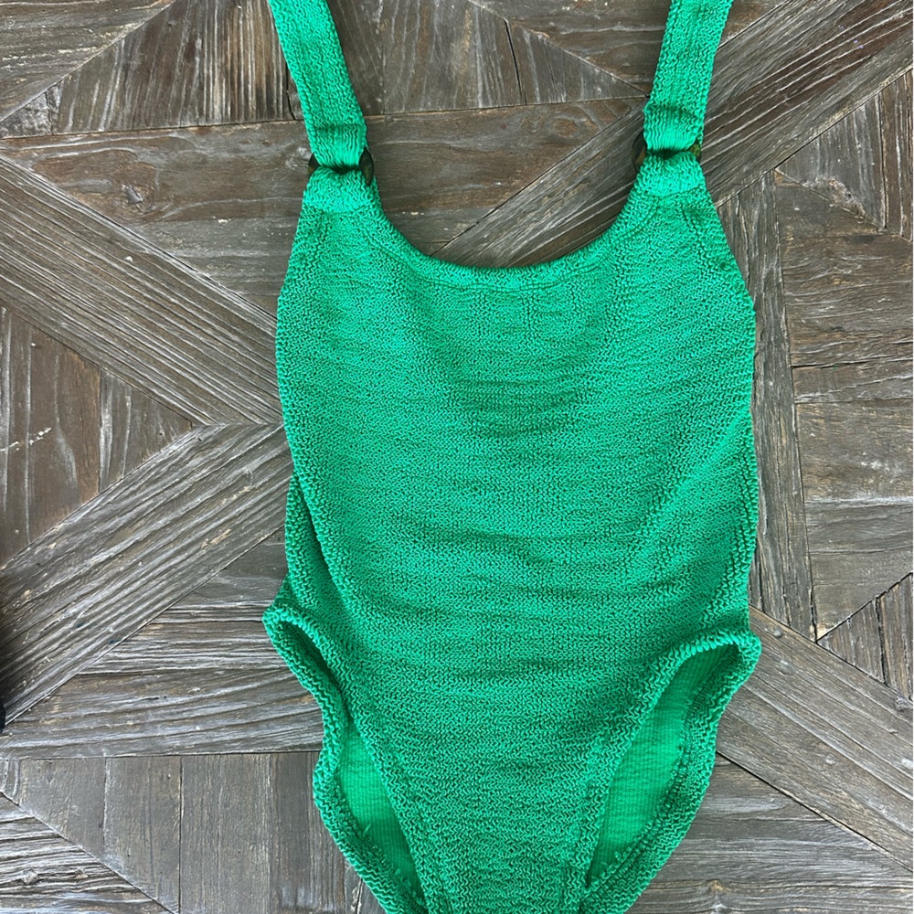 Vibrant Green Hunza G Domino One Piece